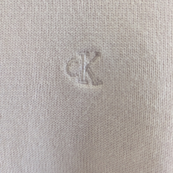 Calvin Klein Ballerina Baby Pink Sweater Med Normcore Quiet Luxury 100% Cotton - Picture 3 of 8